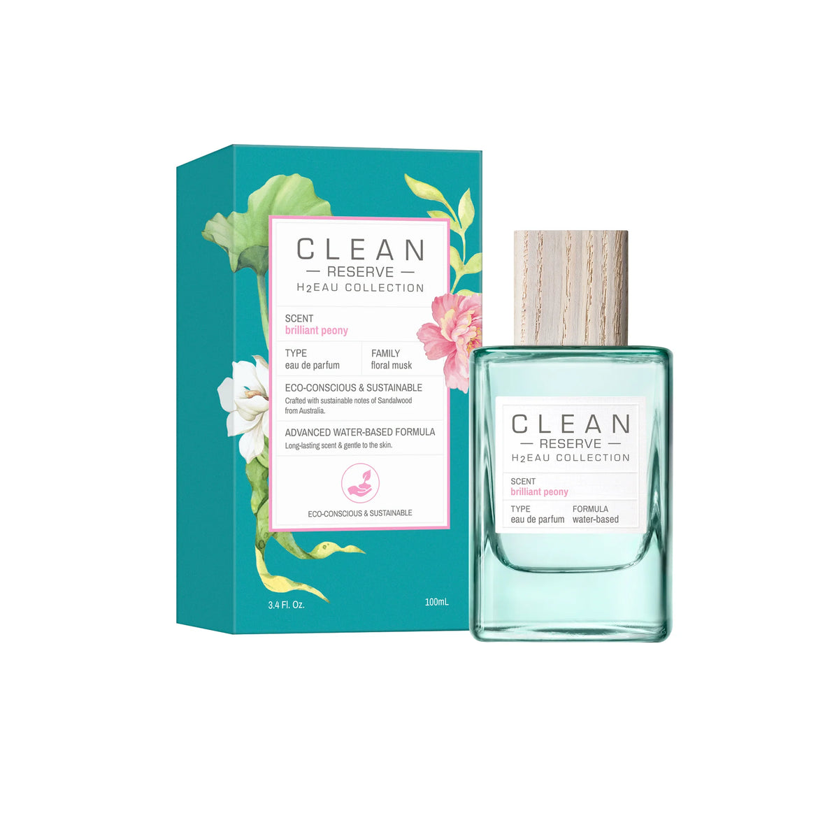 Clean Reserve H2EAU Brilliant Peony Abfüllung - frisch-floraler Unisex-Duft mit Päonie und Litschi - 2 ml Parfum Probe DFP