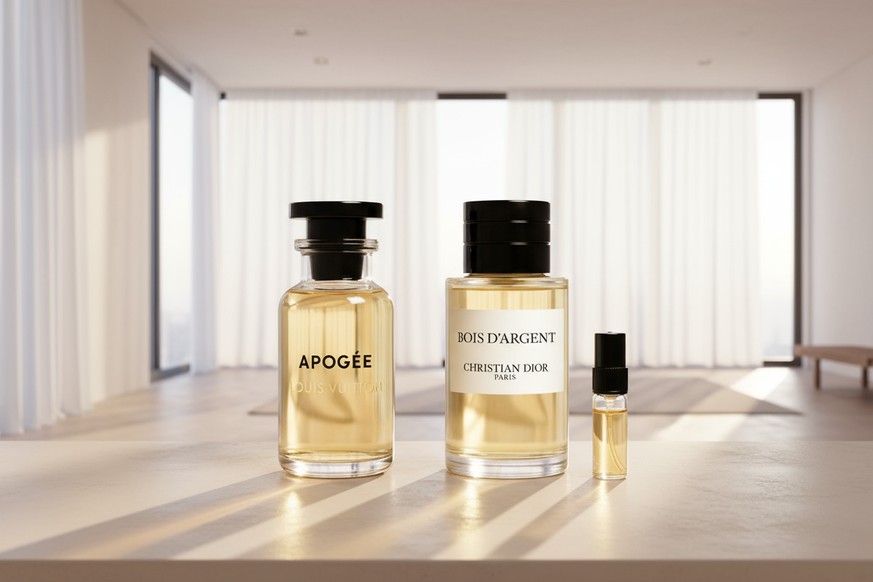 🌸 Pure Elegance | Louis Vuitton Apogée & Christian Dior Bois d’Argent (2×2 ml Duft-Bundle)