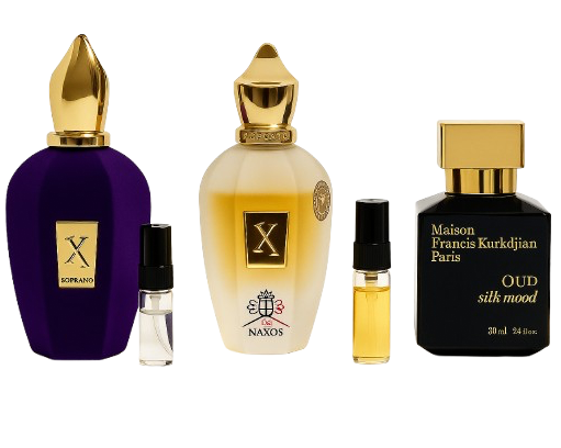 Winter Amber Spirit Bundle 3x2ml Xerjoff Naxos Soprano MFK Oud Silk Mood