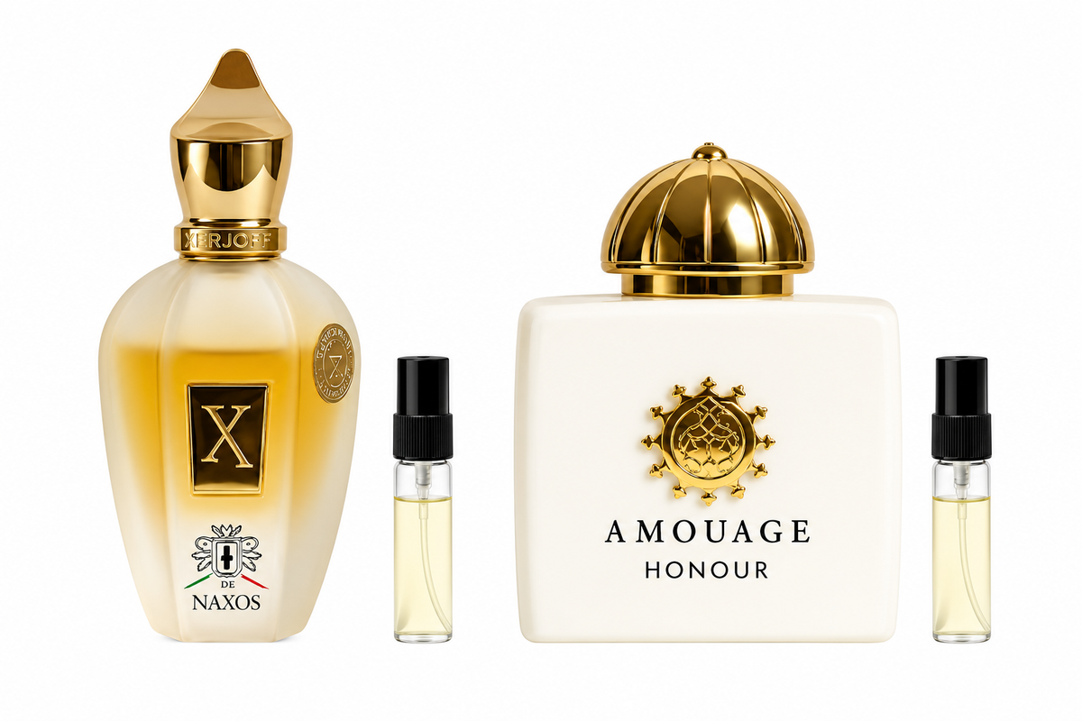 Golden Harmony Bundle 2 × 2 ml Xerjoff Naxos Amouage Honour Woman