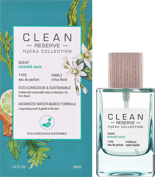 Clean Reserve H2EAU Emerald Oasis Abfüllung - zitrisch-frischer Unisex-Duft mit Mandarine und Orangenblüte - 2ml Parfum Probe DFP