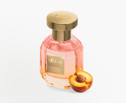 Extrait Ordinario Summemo Peach Abfüllung – fruchtiger Unisexduft mit Pfirsich, Rose und Moschus – Parfum Probe DFP