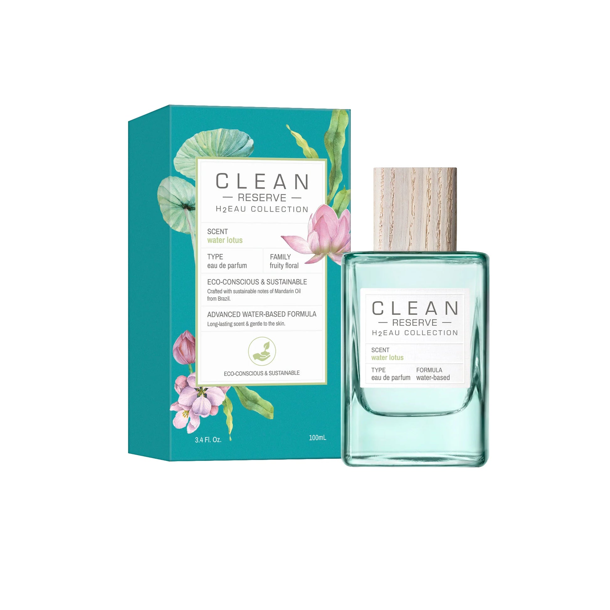 Clean Reserve H2EAU Water Lotus Abfüllung - aquatisch-frischer Unisex-Duft mit Lotus und Moschus