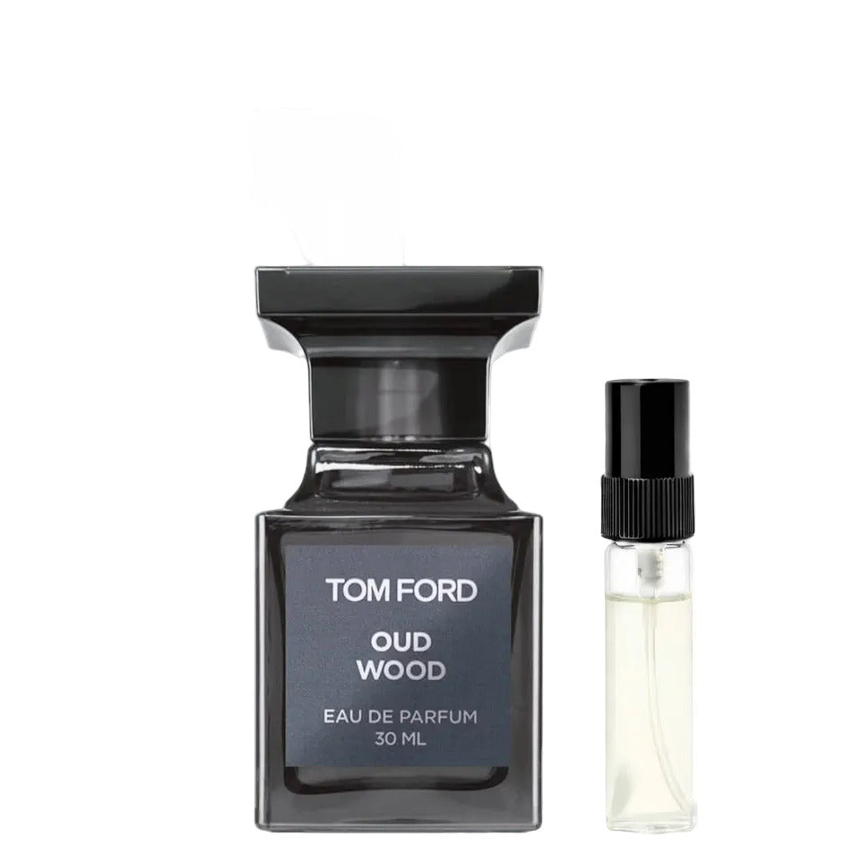 Tom Ford Oud Wood en décant, oud, santal et ambre, échantillon de parfum DFP
