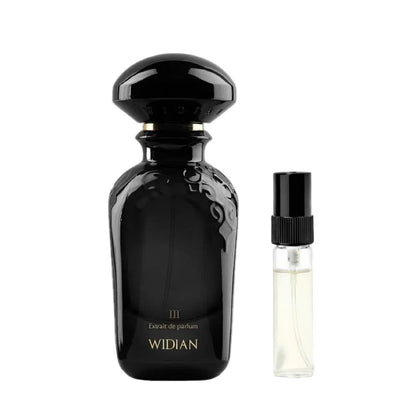 Widian Black III Flakon - orientalisch-warmer Unisex-Duft mit Rose und Leder - 2ml Parfum Probe DFP