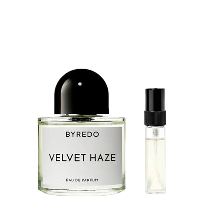 Byredo Velvet Haze Abfüllung - gourmand-warmer Unisex-Duft mit Kokoswasser und Kaka - 2ml Parfum Probe DFP