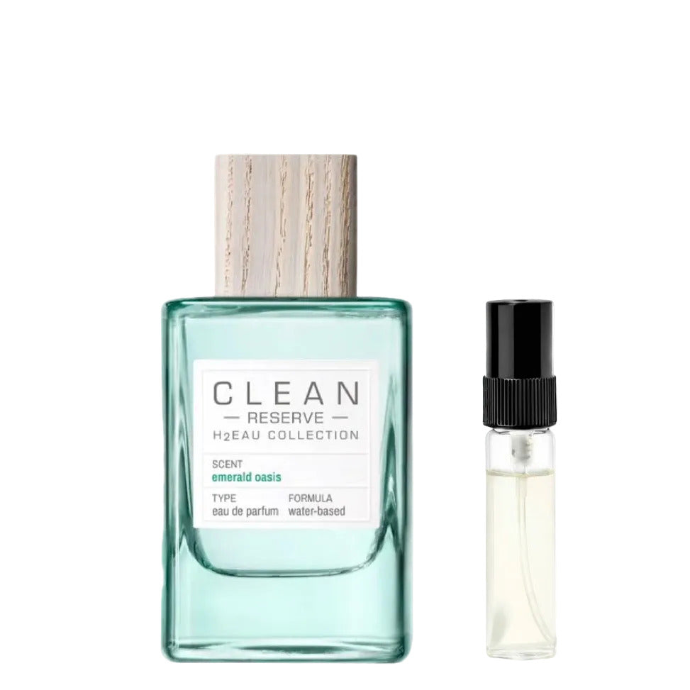 Clean Reserve H2EAU Emerald Oasis Abfüllung - zitrisch-frischer Unisex-Duft mit Mandarine und Orangenblüte - 2ml Parfum Probe DFP