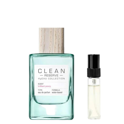 Clean Reserve H2EAU Brilliant Peony Abfüllung - frisch-floraler Unisex-Duft mit Päonie und Litschi - 2ml Parfum Probe DFP