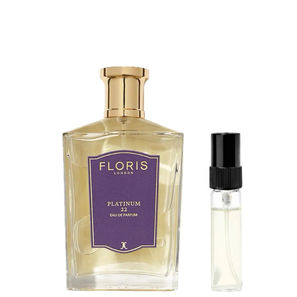Floris Platinum 22 Abfüllung – elegant und holzig mit Schwarzer Johannisbeere und Zedernholz – 2ml Parfum Probe DFP