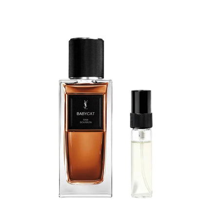 Yves Saint Laurent Babycat original bottle with a DFP perfume sample