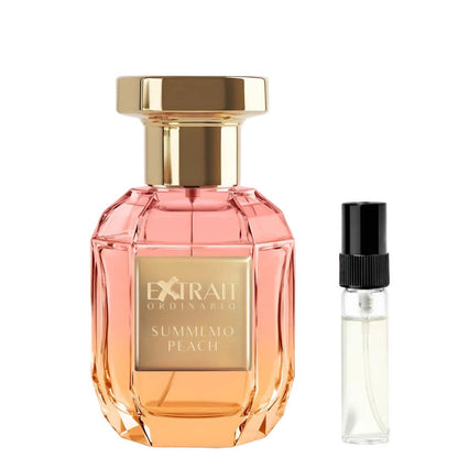 Extrait Ordinario Summemo Peach Abfüllung – fruchtiger Unisexduft mit Pfirsich, Rose und Moschus – Parfum Probe DFP