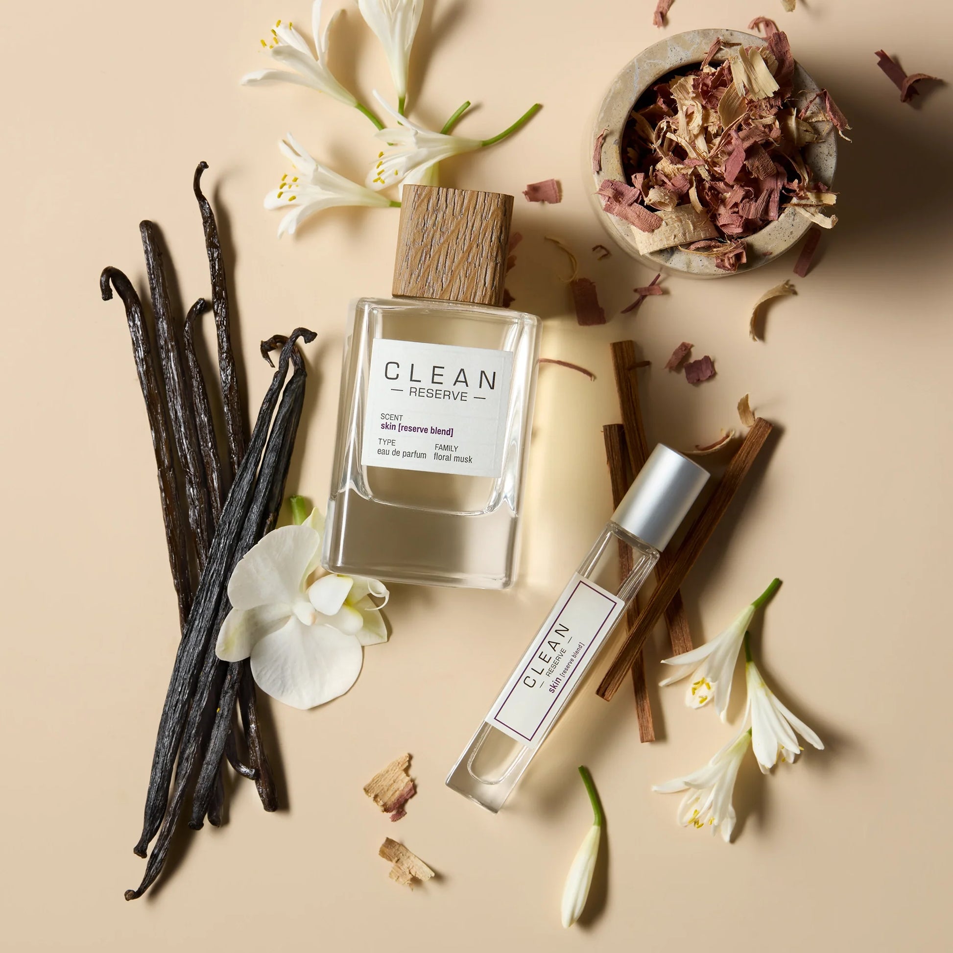 Clean Reserve Skin Abfüllung - floraler Unisex-Duft mit Orangenblüte und Moschus - 2ml Parfum Probe DFP