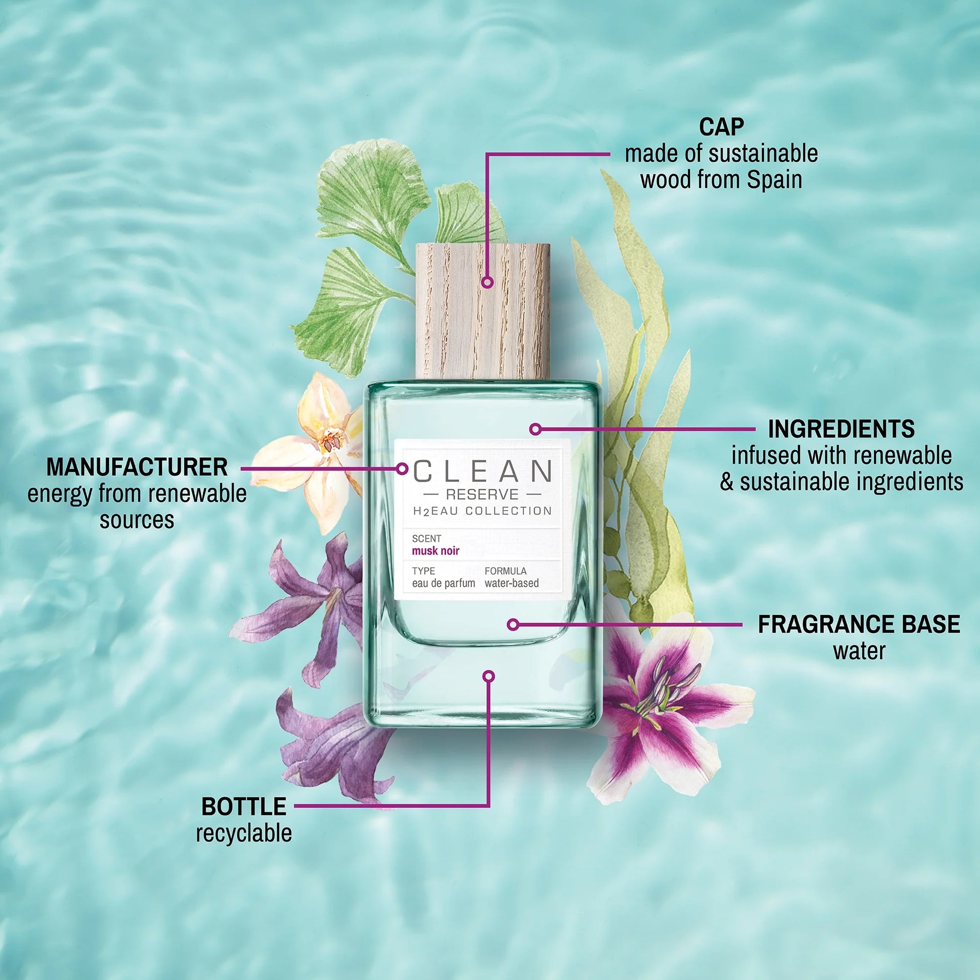 Clean Reserve Musk Noir Abfüllung - pudrig-warmer Unisex-Duft mit Moschus und Amber - 2ml Parfum Probe DFP