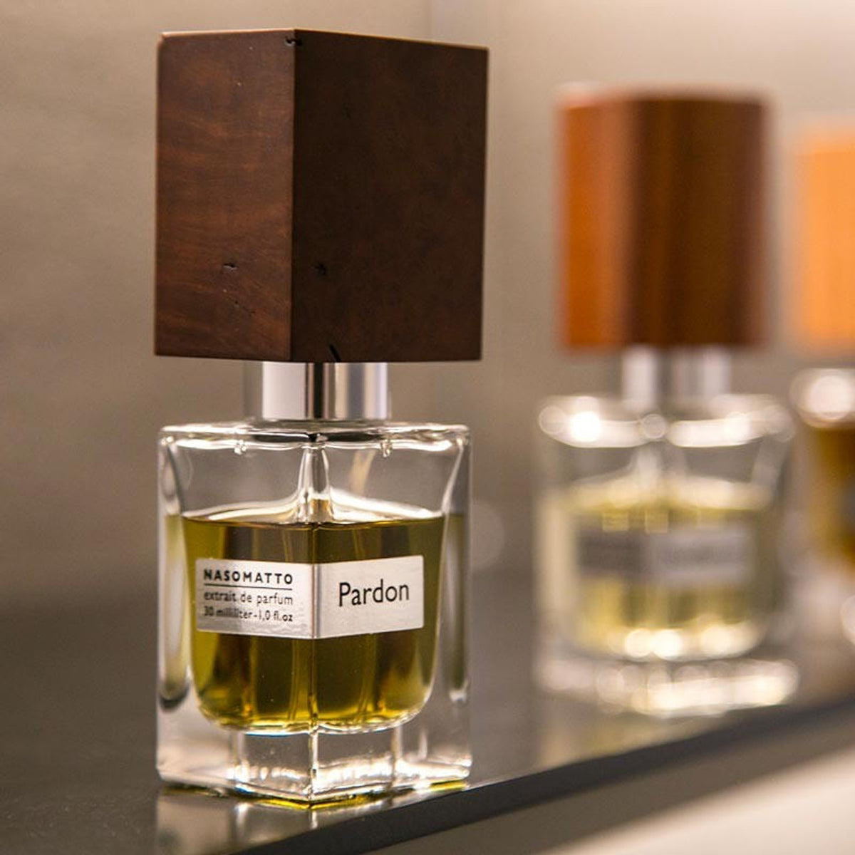 Nasomatto Pardon decant, a dark, spicy Extrait de Parfum with chocolate, oud and sandalwood, DFP perfume sample