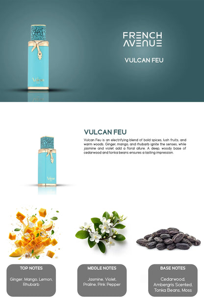 French Avenue Vulcan Feu Abfüllung - orientalisch-würziger Unisex-Duft mit Vanille und Amber