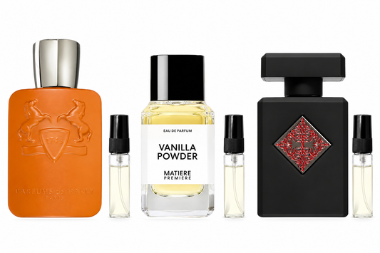 Vanilla Discovery | Althaïr, Vanilla Powder & Absolute Aphrodisiac (3 × 2 ml) mit passenden 2-ml-Abfüllern