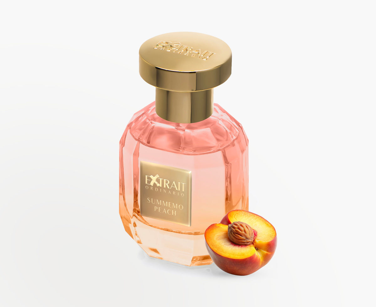 Extrait Ordinario Summemo Peach Abfüllung – fruchtiger Unisexduft mit Pfirsich, Rose und Moschus – Parfum Probe DFP