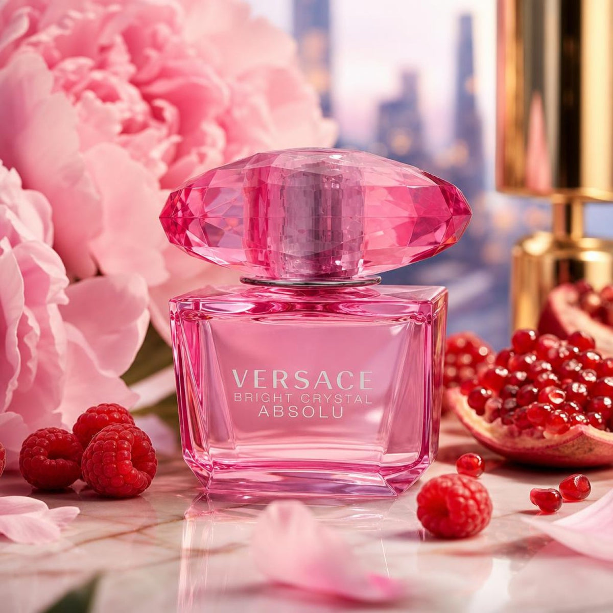 Versace Bright Crystal Absolu Abfüllung – blumig-fruchtiger Duft mit Yuzu, Pfingstrose und Himbeere – Parfum Probe DFP