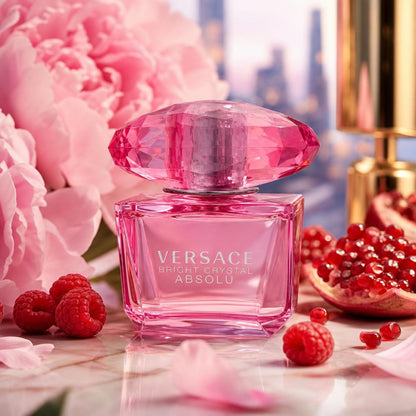Versace Bright Crystal Absolu Abfüllung – blumig-fruchtiger Duft mit Yuzu, Pfingstrose und Himbeere – Parfum Probe DFP