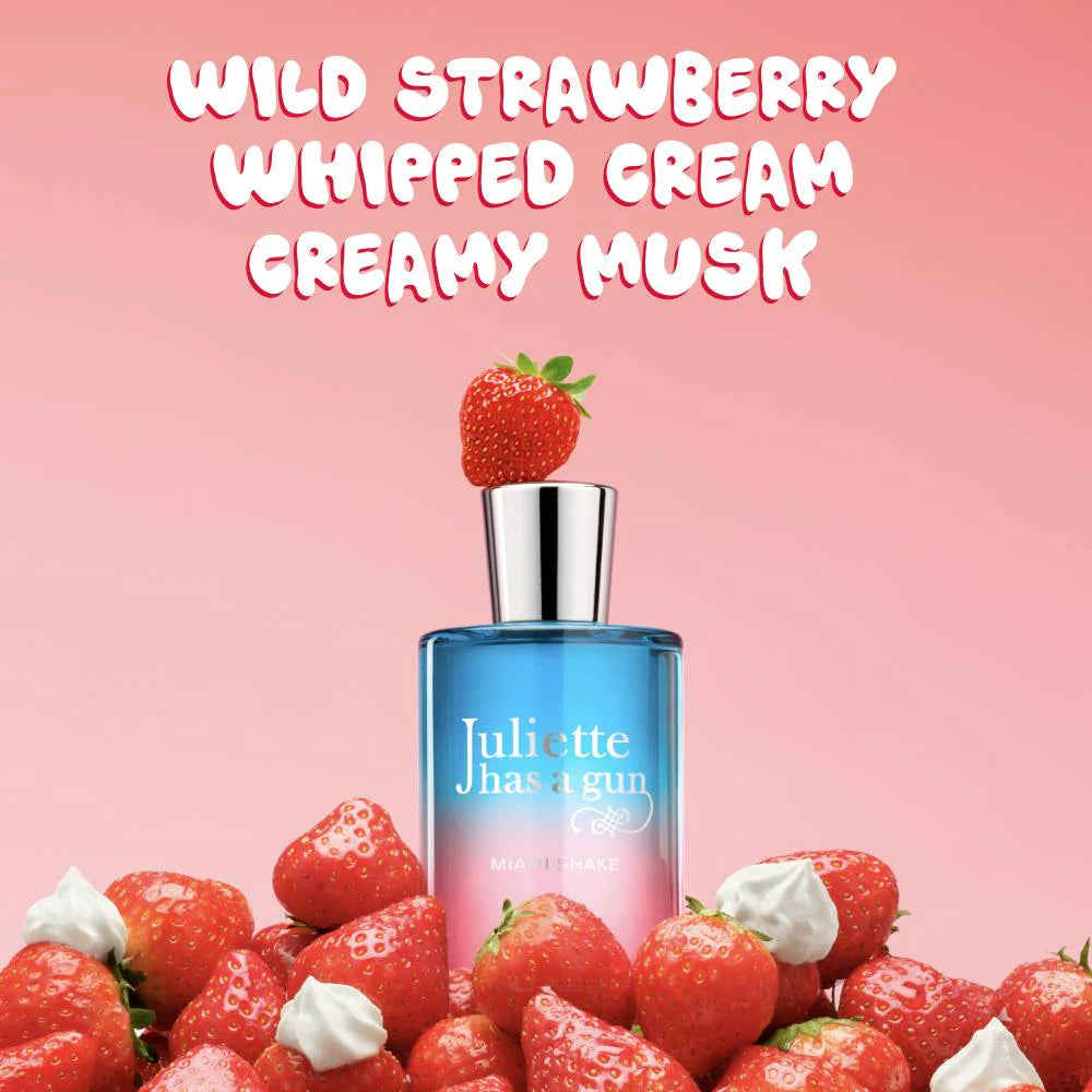 Juliette Has a Gun Miami Shake Abfüllung – fruchtiger Gourmand-Duft mit Erdbeere, Vanille und Moschus – 2ml Parfum Probe DFP